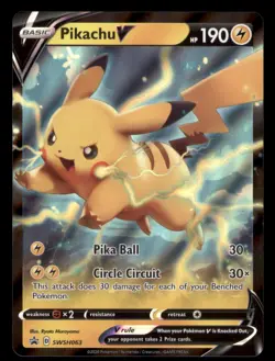 Pikachu V SWSH063 Holo Promo Sword & Shield Promo Pokemon TCG NM - Image 1