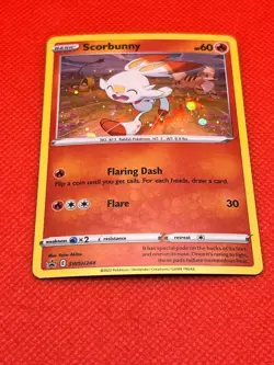 Pokemon Tcg Scorbunny SWSH244 Cosmos Holo Black Star Promo - Image 2