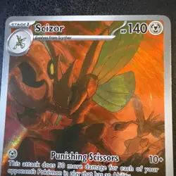 Obsidian Flames Scizor Illustration Rare 205/197 2023 Pokemon SV - Image 4