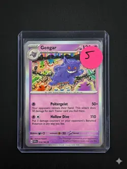 Pokemon TCG Gengar 094/165 Sv: Scarlet & Violet 151 Rare Reverse Holo 130 HP - Image 1