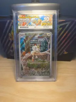 Meowth 106/094 ACE 10 Phantasmal Flames Illustration Rare Pokemon TCG - Image 1
