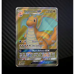 Pokemon Dragonite GX Full Art Ultra Rare Holo Sm-Unified Minds 229/236 Card - Image 1