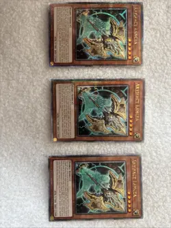 Artifact Lancea Quarter Century Secret Rare Card RA01-EN006 Yu-Gi-Oh x3 Playset - Image 1