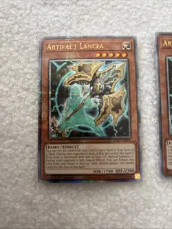 Artifact Lancea Quarter Century Secret Rare Card RA01-EN006 Yu-Gi-Oh x3 Playset - Image 2