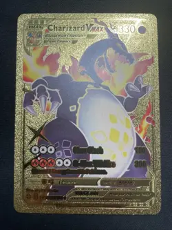 Pokemon Charizard VMAX Gigantamax Gold Foil Fan Art Card SV107/SV122 NM/M - Image 1
