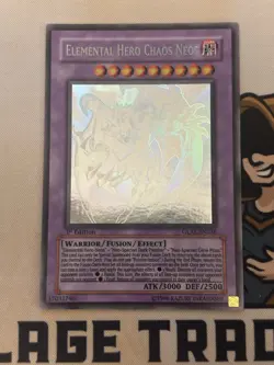 Elemental Hero Chaos Neos GLAS-EN036 1st Edition Ghost Rare Yu-Gi-Oh! NM+ - Image 2