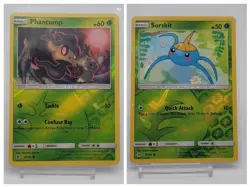 Pokemon Card Collection Lot (2) Reverse Holos TGC Surskit 7/149 Phantump 6/145 - Image 1