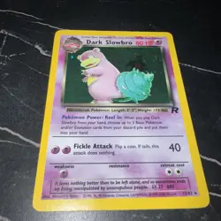 Pokemon Dark Slowbro Holo Rare 60HP Team Rocket 12/82 English Card 2000 HP - Image 2