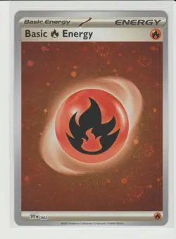Fire Energy Holo Pokemon Card SVE 2 S&V 151 - Image 1