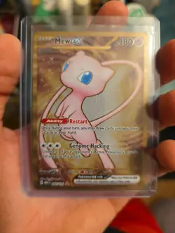 Pokemon TCG Scarlet & Violet Mew EX Metal Card 205/165 Promo - Image 1