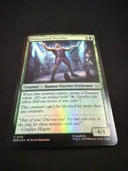 Professional Wrestler #110 SPM Marvel Spider-Man MTG Creature Near Mint - Image 3