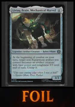 MTG Marvel's Spider-Man #167 Living Brain, Mechanical Marvel Foil - Image 1