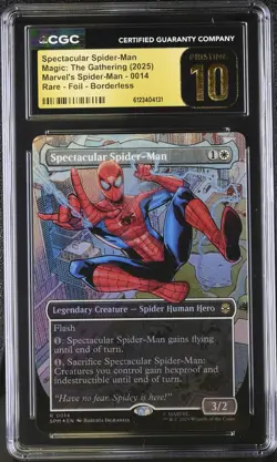 Spectacular Spider-Man (Borderless) Foil 0014 Magic MTG CGC 10 PRISTINE SPM - Image 1