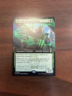 Nev, the Practical Dean Commander: Secrets of Strixhaven Extended Art Rare - Image 1