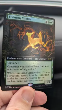 1x Enduring Vitality FOIL Extended Art NM DSK Magic MTG Witherbloom EDH x1 - Image 1
