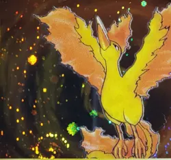 Pokemon Moltres Japanese Fossil Holo Rare NO.146 Holo Swirl PSA 8 NM Mint 1997 - Image 2