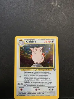 Pokemon TCG Clefable Jungle 1/64 Holo Unlimited Holo Rare Moderately Played - Image 1