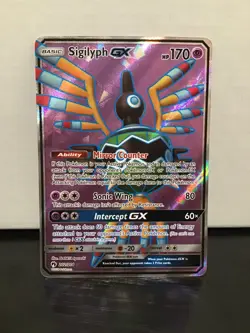 Sigilyph GX Full Art 202/214 Ultra Rare Pokemon Lost Thunder Holo - Image 1