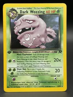 Dark Weezing [1st Edition] Holo #14 Pokemon Team Rocket - NM/MINT - Image 1