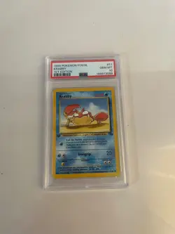Krabby 1st edition fossil psa 10 pokemon New Cert - Image 1