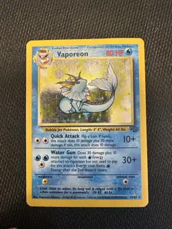 Pokemon TCG Flareon 19/64 Holo MP - Flareon 19/64 Non-Holo NM -Vaporeon 12/64 LP - Image 2