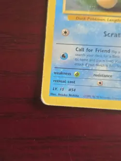 Pokemon Misty's Psyduck 54/132 Gym Hereos Set Moderate Play - Image 2