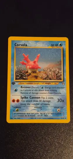 Corsola 37/75 1st Edition Uncommon Neo Discovery Pokemon LP - Image 1