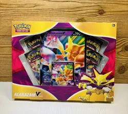 2021 Pokemon TCG Alakazam V Box Sword & Shield Vivid Voltage 4 Packs New Sealed 820650807480 - Image 1