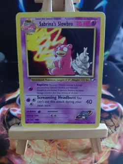 Pokemon TCG Sabrina's Slowbro Gym Heroes 60/132 Regular Unlimited Uncommon - Image 1