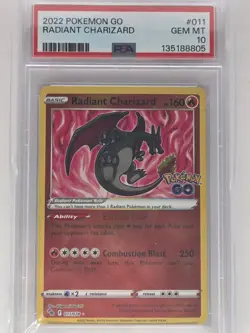 Pokemon TCG Charizard 011/078 Pokemon GO Radiant Rare PSA 10 - Image 1