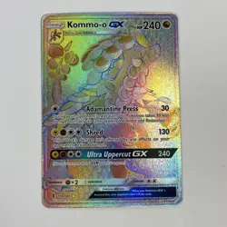 Pokemon TCG - Kommo-O GX 159/145 Guardians Rising Rainbow Secret Rare NM - Image 1