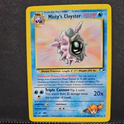 Misty's Cloyster 29/132 Gym Heroes Rare Pokemon Card LP - Image 1