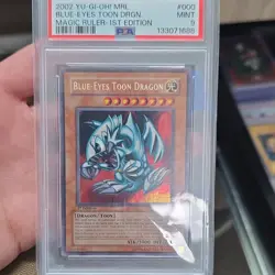 Konami Yu-Gi-Oh! Blue-Eyes Toon Dragon Magic Ruler 1st Ed PSA 9 MRL-000 - Image 1