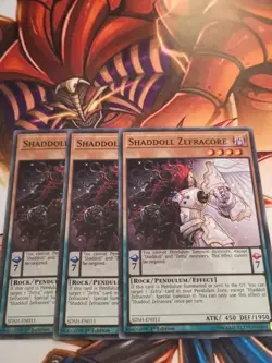 3x SDSH-EN011 Shaddoll Zefracore 1st Edition Common YuGiOh Card - Image 1