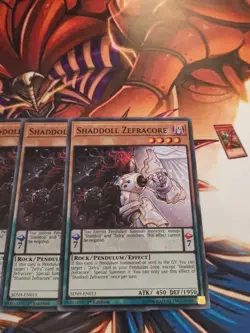 3x SDSH-EN011 Shaddoll Zefracore 1st Edition Common YuGiOh Card - Image 2