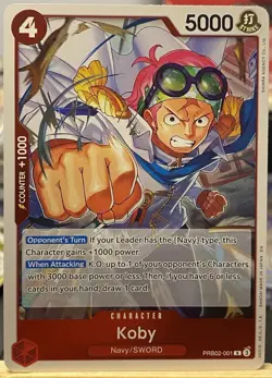 One Piece CCG - Koby PRB02-001 Rare - Premium Booster The Best Vol. 2 - Red NM/M - Image 1