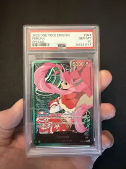 GOLD Perona One Piece 2025 EB02 Anime 25th Special English OP06-021 L PSA 10 GM - Image 4