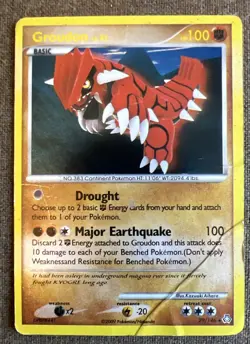 Groudon 29/146 Rare Reverse Holo Pokemon Card - Legends Awakened - Image 1