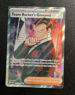 🔥✨ Pokemon Team Rocket’s Giovanni #225/182 – Full Art Ultra Rare CLEAN ✨🔥 - Image 1