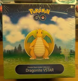 POKEMON GO PREMIER DECK HOLDER BOX DRAGONITE V STAR COLLECTION SEALED BRAND NEW - Image 1