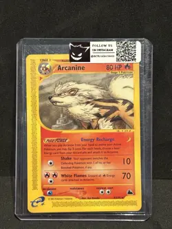 Arcanine Pokemon Skyridge 3/144 Non Holo Rare - LP/NM - Image 1