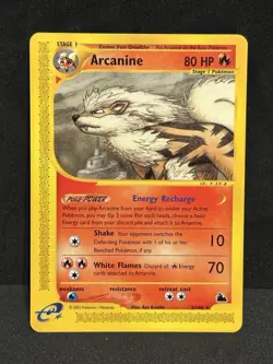 Arcanine Pokemon Skyridge 3/144 Non Holo Rare - LP/NM - Image 2