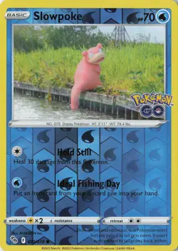 Slowpoke Common Pokemon GO 019/078 NM Reverse Holo - Image 1
