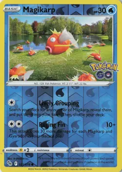 Magikarp Common Pokemon GO 021/078 NM Reverse Holo - Image 1