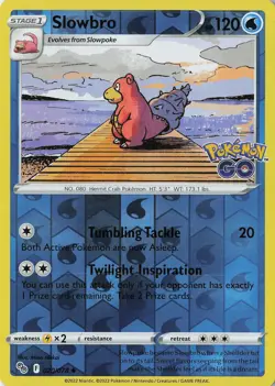 Slowbro Uncommon Pokemon GO 020/078 NM Reverse Holo - Image 1