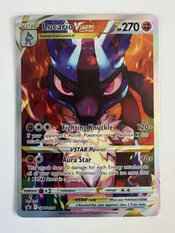 Lucario VSTAR SWSH291 Promo Full Art Holo NM/M Pokemon Sword & Shield Ultra Rare - Image 1