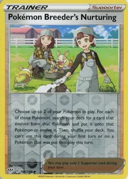 Pokemon Breeder's Nurturing Uncommon SWSH03: Darkness Ablaze 166/189 NM Reverse - Image 1