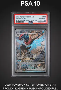 PSA 10 Pokemon Greninja EX 132 Shrouded Fable Special Illustration Promo Card - Image 1