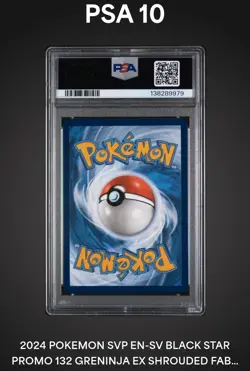 PSA 10 Pokemon Greninja EX 132 Shrouded Fable Special Illustration Promo Card - Image 2