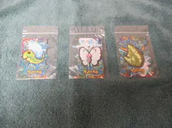Topps Pokemon Tv Caterpie Metapod Butterfree #12 Rare Die-cut embossed card Set - Image 1